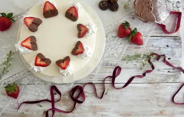 Love, berries, holiday, food, chocolate, strawberry, tape, cake