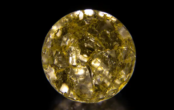 Macro, glass globe, bead, bead, A ball in the cracks
