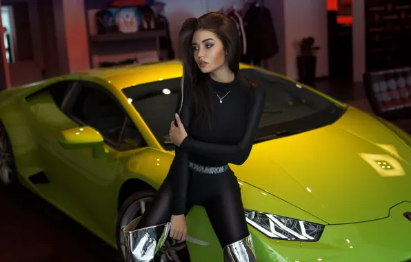Picture girl, hair, Lamborghini, Catherine, hairstyle, sitting, Max Field He