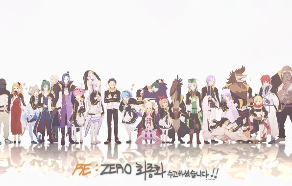 Anime, art, characters, Re: Zero kara hajime chip isek or Seikatsu, From scratch