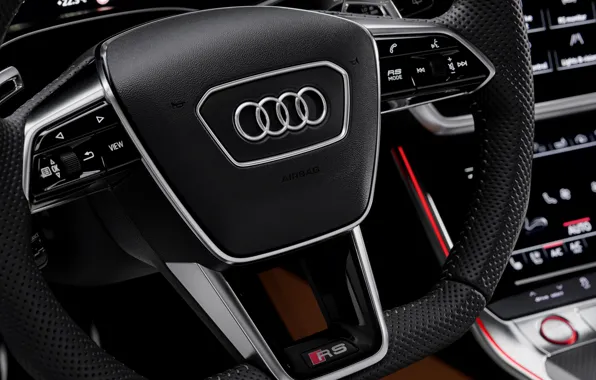 Audi, the wheel, emblem, universal, RS 6, 2020, 2019, V8 Twin-Turbo