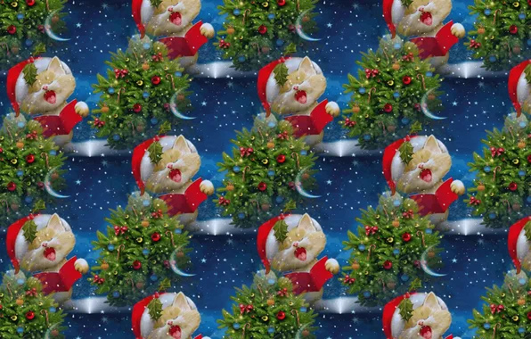 Cat, background, mood, holiday, Christmas, texture, New year, herringbone