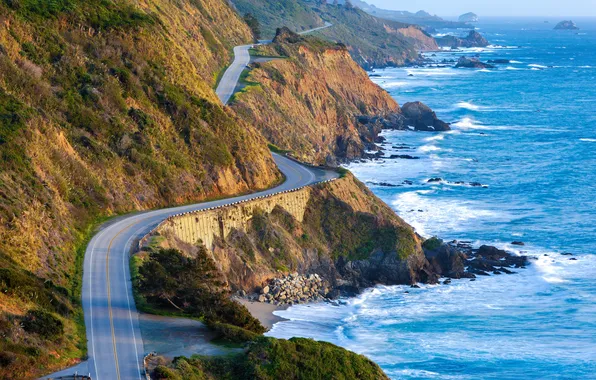 Picture california, highway, big sur, pacific coast