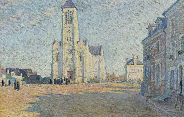 Picture, the urban landscape, Henri Lebasque, Henri Lebacq, The Church in the Village
