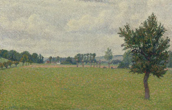 Picture 1888, Plain of Thierceville, Lucien Pissarro, Lucien Pissarro