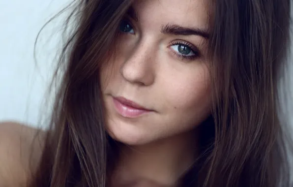 Look, girl, face, beauty, brown hair, Anastasia, Panteleeva