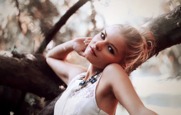 Look, girl, decoration, pose, blonde