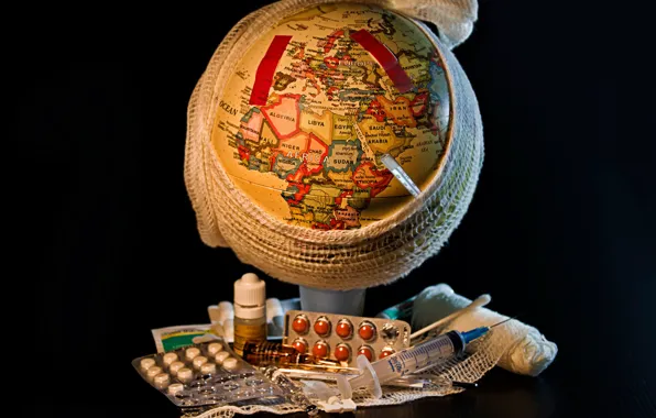 Picture the world, policy, the globe, globe, disease, medication