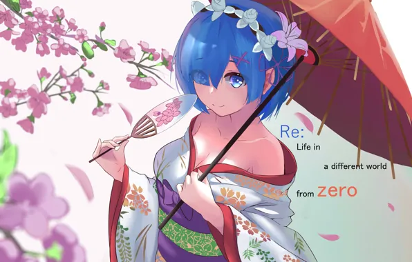 Girl, art, Re: Zero kara hajime chip isek or Seikatsu, From scratch, REM