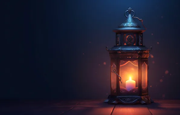 Light, night, the dark background, pattern, candle, Christmas, flashlight, lantern
