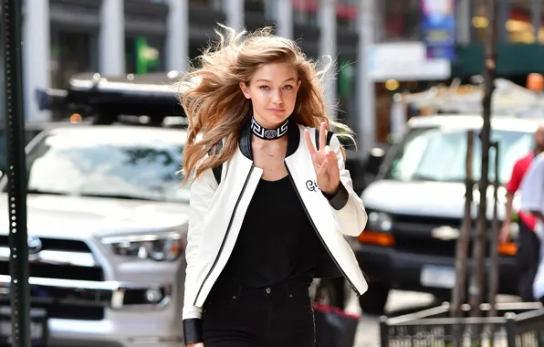 Look, pose, model, makeup, hairstyle, hair, Gigi Hadid, Gigi Hadid