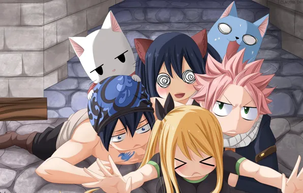 Game, nothing, anime, cat, Lucy, funny, asian, Gray