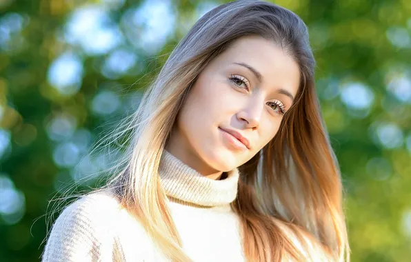 Girl, face, smile, model