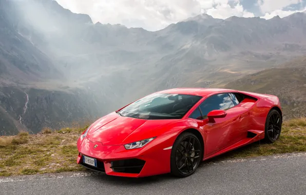 Picture Lamborghini, Red, Huracan, LP580-2