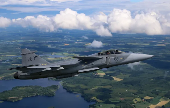 Picture landscape, fighter, multipurpose, Gripen, CAN JAS 39