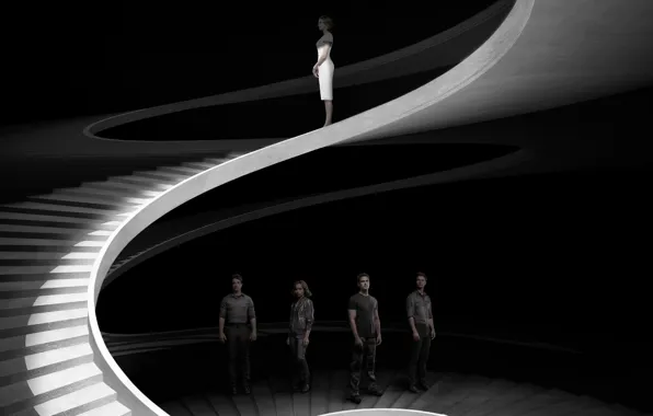 Cinema, dress, woman, man, movie, good, black and white, bad