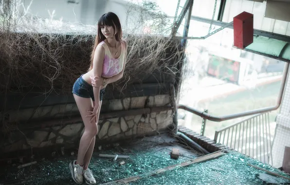 Girl, pose, background