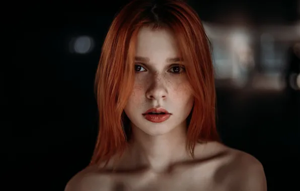 Picture freckles, redhead, Veronika Veselova, Alexander Shatskikh