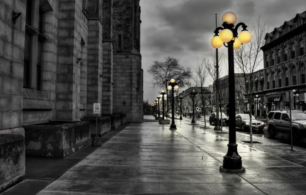 Picture light, street, lantern