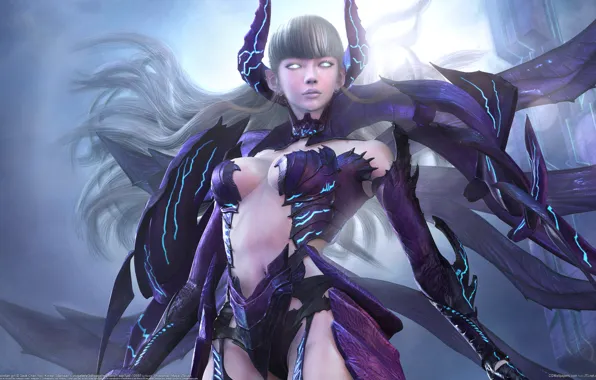Chest, The demon, Seok Chan Yoo, CG Wallpapers, Horns
