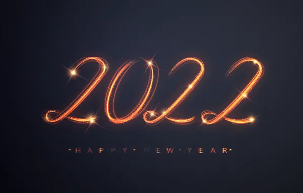 Gold, figures, New year, golden, black background, new year, happy, luxury