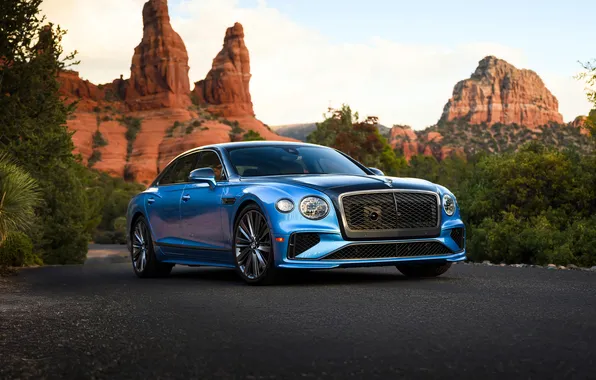 Picture road, mountains, Bentley, power, Bentley, luxury, Flying Spur, 2025