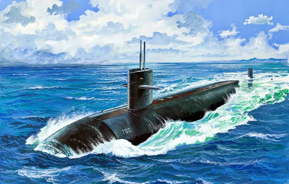 Picture multi-purpose submarines, US NAVY, submarine, USS Dallas, Hunter Killer, SSN-700