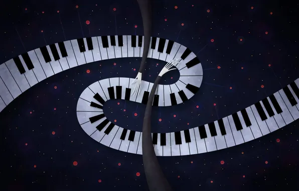 Music, hands, keys, VLADSTUDIO