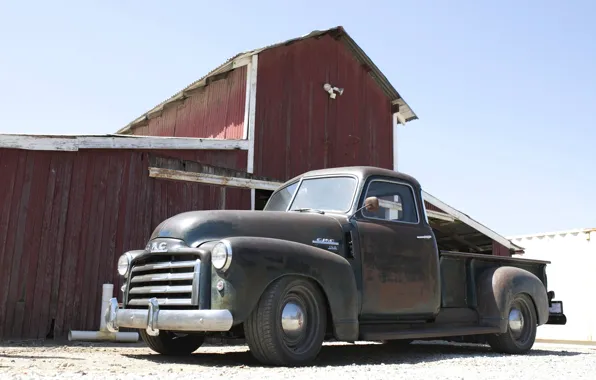 Picture the building, 150, the barn, pickup, 2018, GMC, 1949, ICON