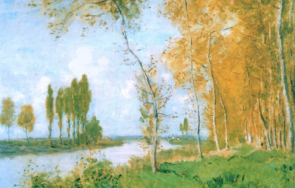 Landscape, picture, Claude Monet, Spring in Arachnee