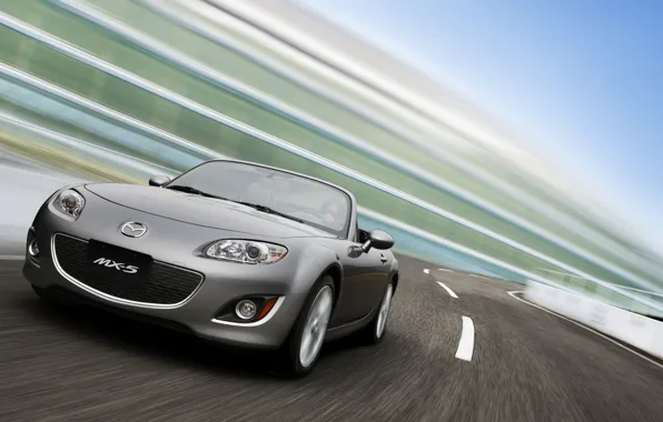 Picture road, speed, Mazda