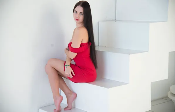 Long hair, model, brunette, gorgeous, photoshoot, posing, beautiful face, bare shoulder