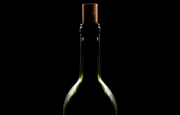 Wine, bottle, minimalism, drink