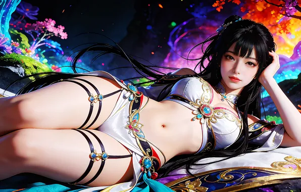 Picture girl, sexy, asian, ai art