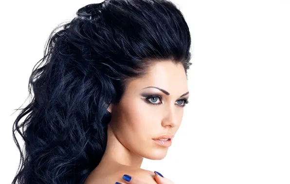 Eyes, look, girl, face, eyelashes, hair, hand, hairstyle