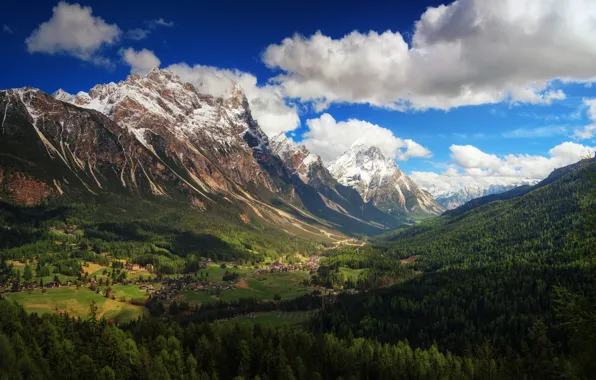 The Dolomites, a mountain range in Italy, a mountain range in the Eastern Alps