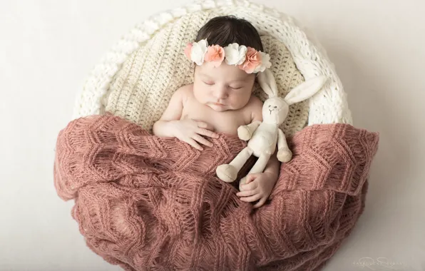 Toy, sleep, baby, sleeping, girl, Bunny, baby, baby