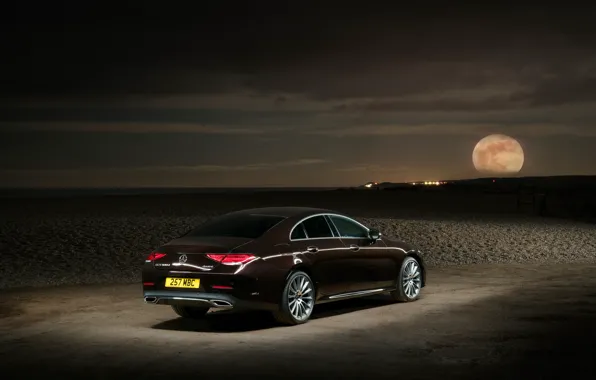 Mercedes-Benz, CLS, sedan, rear view, AMG, 2018, 400d