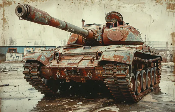 Picture Retro, Tank, Digital art, AI art, The Art of Artificial Intelligence, Neural network
