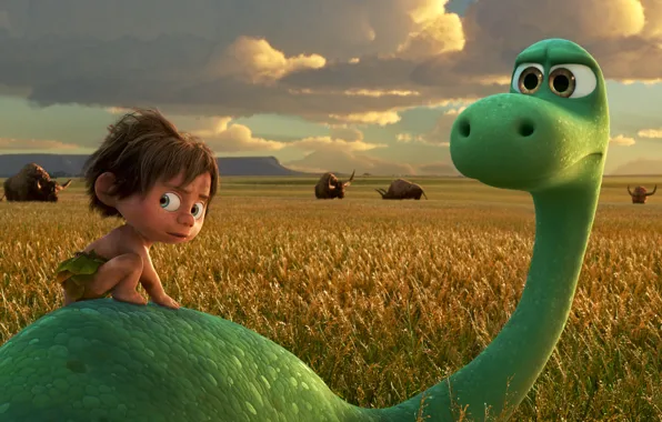 Picture cartoon, animated film, The good dinosaur, The Good Dinosaur
