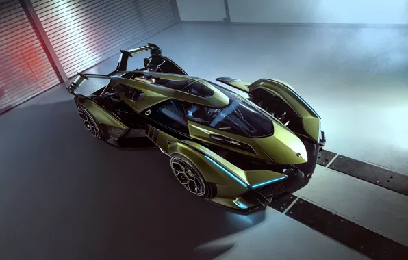 Lamborghini, The concept car, Lambo, Drives, V12, Wing, Vision Gran Turismo, 2019