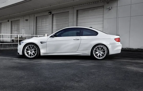 Bmw, white, e92, side view, m3