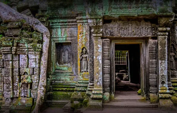 Picture ruins, Cambodia, the temple of TA Prum, Agar