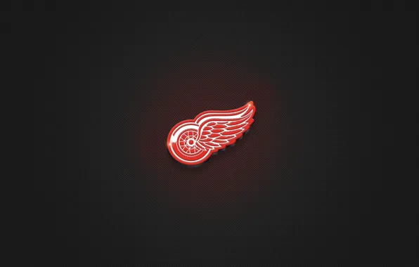 Red, Minimalism, Wheel, Wings, Logo, Texture, Hockey, Red Wings