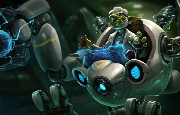 Robot, cigar, Goblin, Heroes of Newerth, Doctor Repulsor, Ascension Doctor Repulsor