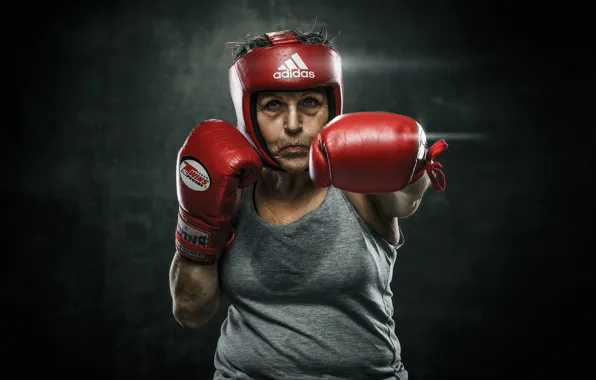 Wallpaper sport, Boxing, veteran, Grandma