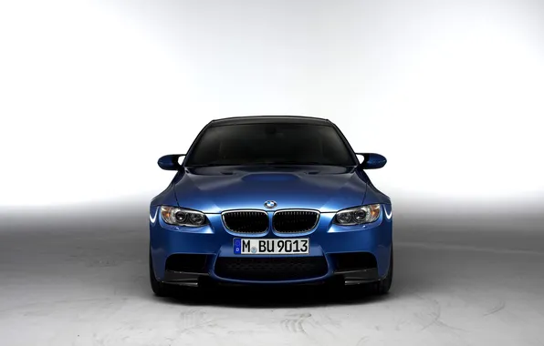 Auto, Blue, BMW, Machine, BMW, The hood, Lights, The front