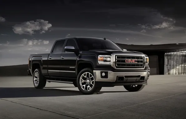 The sky, Black, Wheel, Jeep, GMC, The view from the side