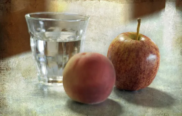 Glass, style, Apple, peach