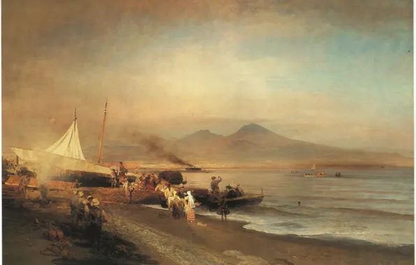 The Bay of Naples, Achenbach, Oswald, THE BAY OF NAPLES